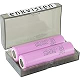2xSamSung 18650 35E 3450mAh 10 3.7V 18650 Lithium Li-Ion Flachpol-Akku inkl. Kunststoffbox